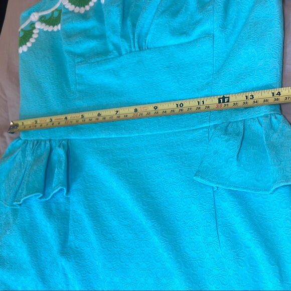 Lilly Pulitzer Strapless Maybell Dress Shorely Blue Sz 6 - Picture 8 of 8
